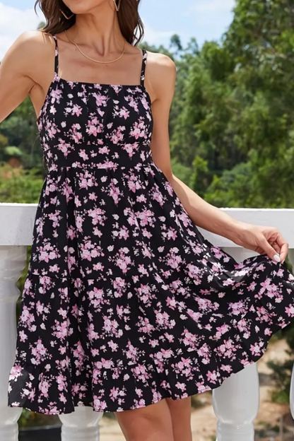 Black floral dress