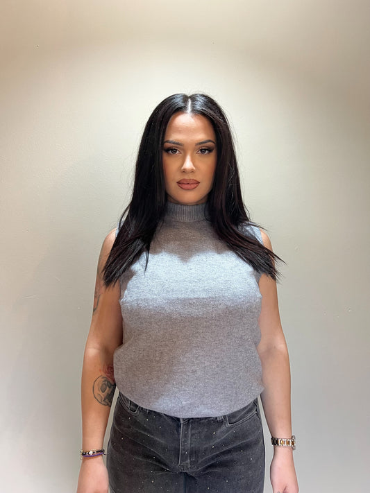 Αμάνικο πλεκτό ζιβάγκο